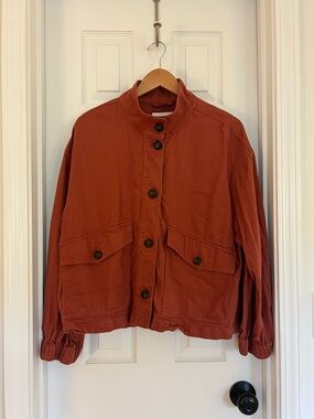 Madewell Rust Red Oversized Button Jacket